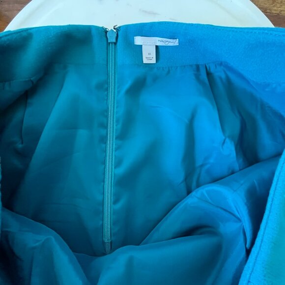 Halogen Straight Pencil Skirt Blue Teal Turquoise Size 10 Lined Back Zipper - Picture 7 of 10